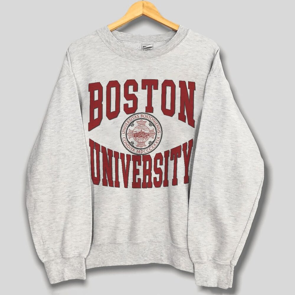 Vintage Boston University Big Logo Sweatshirt, Retro BU Boston University Shirt